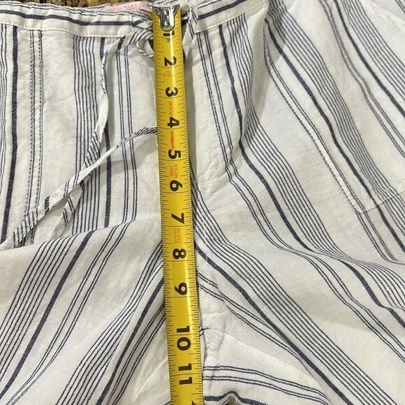 Victoria’s Secret Flax Cotton Blend Striped Straight Leg Pants Size 14 - Picture 8 of 8